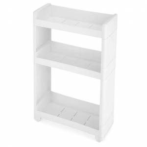Meuble de Rangement Mobile Songmics - 3 Étagères, Largeur de 17 cm, Blanc à 19.99 €