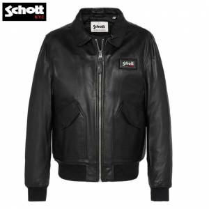 Blouson Cuir Schott LCJET - Noir ou Marron, Tailles du S au 3XL à 199.99 €