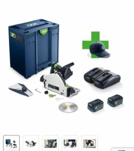Scie plongeante sans fil Festool TSC 55 KEBI-Plus/XL Édition limitée 100 ans + 2x 5,0 Ah et chargeur dans Systainer à 771.99 €