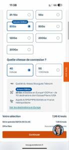 Forfait B&you (Autumn edition) 80go 4g+ (30 Go utilisables en Europe*/DOM et + de 110 destinations dont Suisse/Maroc/USA) à 7.99 €