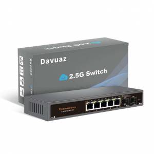 Switch Davuaz 2.5G - 5 Ports 2.5G Base-T et 2 Ports Uplink, 10G SFP ( Via coupon) à 35.68 €