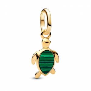 Charm Pandora ME 763823C01 -Tortue Verte avec malachite et argent sterling plaqué or 14 carats à 32 €