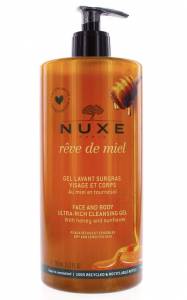 Gel lavant NUXE rêve de miel surgras - Visage, corps flacon pompe, 750 ml à 11.71 €