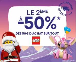 LEGO Offre Anniversaire King Jouets : le 2ème jouet à -50% dès 50€ d'achat à 0 €