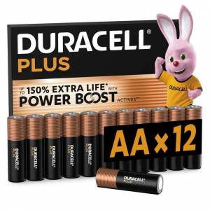 Piles Duracell Plus AA (x12) 1,5V alcalines - jusqu’à 100 % plus longues, sans plastique à 9.99 €