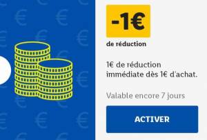 Lild 1€ de remise dés 1€ 