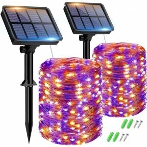Lot de 2 Guirlande Solaire Exterieur btfarm - 2x15m, 150 LED, Lumineuse Étanche (Vendeur Tiers) à 9.92 €