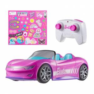 Voiture décapotable RC Hot Wheels Cabriolet Barbie, Rose avec télécommande (via 6,58 de fidélité - Sélection de magasins) à 26.32 €
