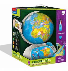 Globe interactif Clementoni Exploraglobe - 500 Questions, 3 Niveaux de Difficulté, Stylo Lecture Optique (via 25€ de fidélité) à 24.99 €