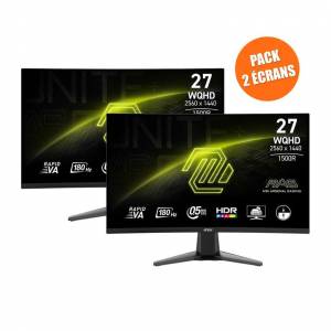 Pack de 2 écrans Gamer MAG 27CQ6F 27'' incurvés - WQHD, Fast VA, 180 Hz, 0,5 ms à 270 €