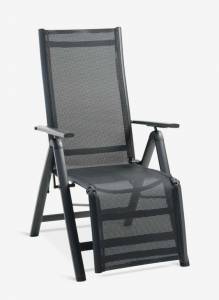 Chaise relax LOMMA noir à 40 €
