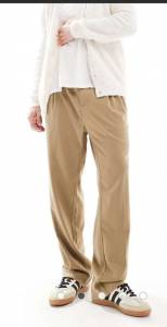 Jack & Jones - Pantalon large élégant avec pli sur l'avant - Beige à 10.5 €
