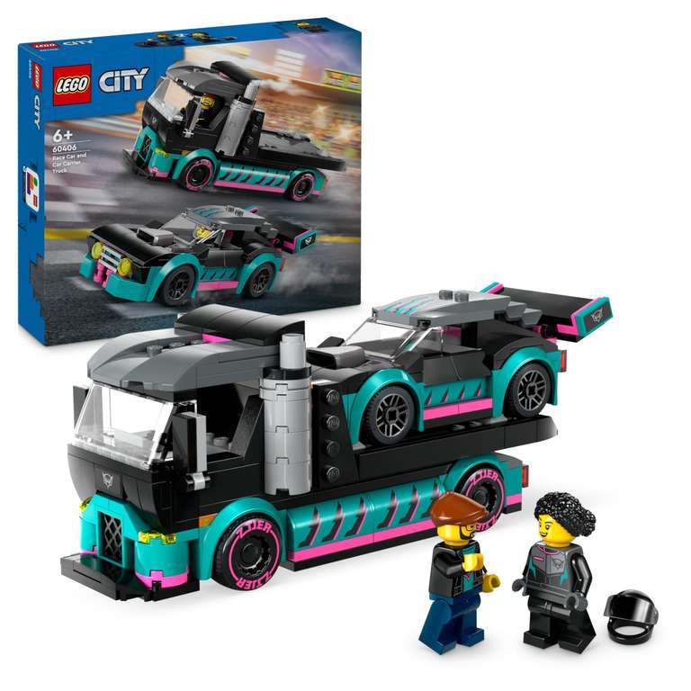 Lego City 60406 - La Voiture de Course et Le Camion de Transport de Voitures à 19.13 €