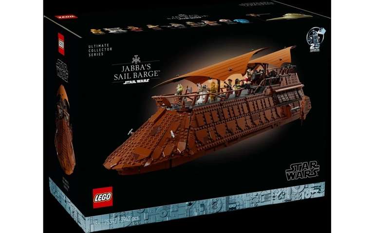 Selection de LEGO Star Wars en promotion exemple: 75397 LEGO Star Wars La barge à voiles de Jabba à 337.49 €