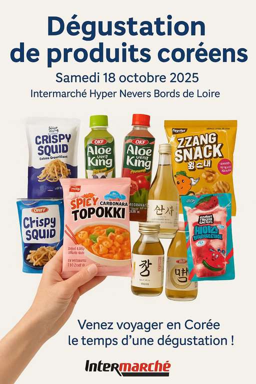 Dégustation gratuite de produits coréens - Intermarché Nevers (58) à 0 €