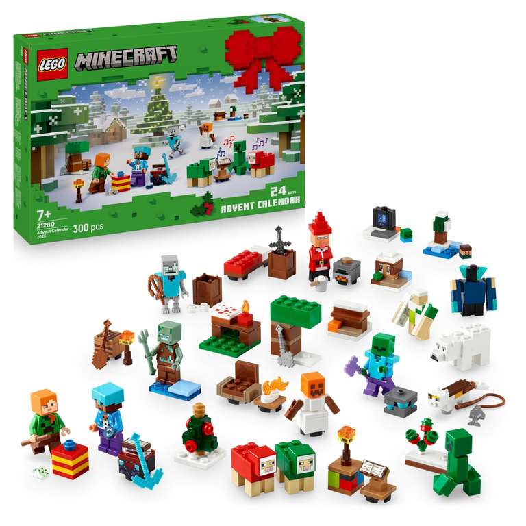 LEGO Minecraft 21280 Le Calendrier de l’Avent 2025 à 29.23 €