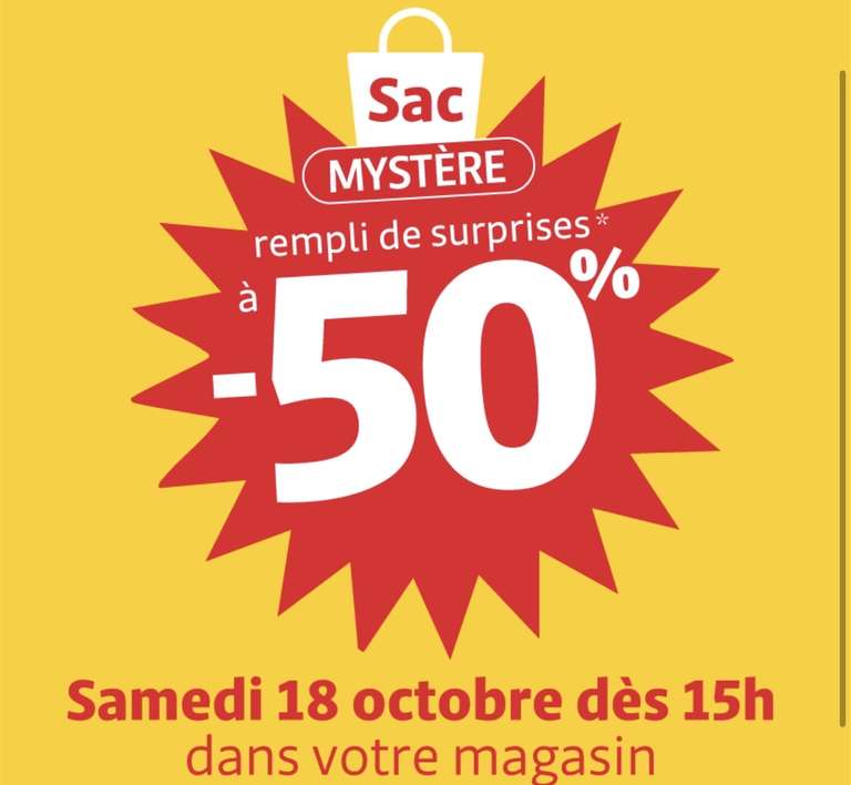 Sac mystère à -50 % à 0 €