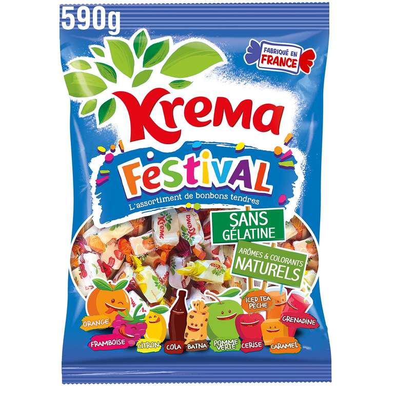 Sachet de 590g de Bonbons Krema Festival à 3.33 €
