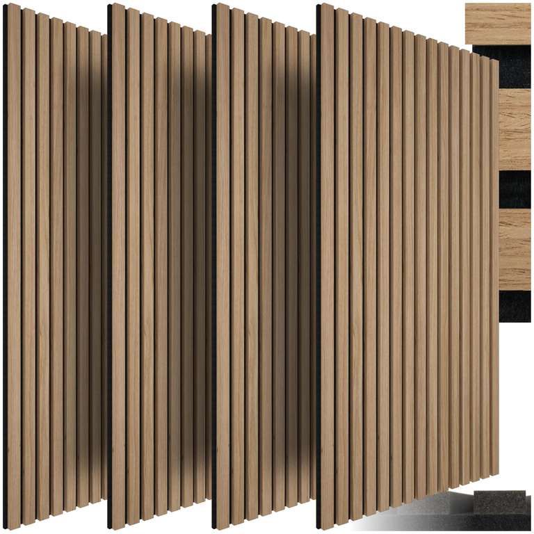 tectake Lot de 4 panneaux acoustiques muraux et pour plafond à 99.74 €
