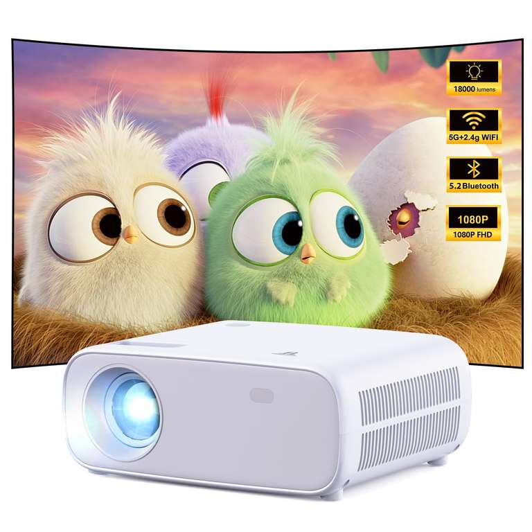 Projecteur 1080p 18000 lumen (via coupon) à 29.99 €