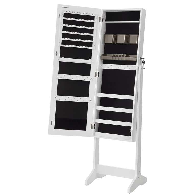 Armoire à bijoux SONGMICS JJC002W01 - armoire à miroir, 152x41.2x36.5cm à 56.99 €
