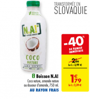 Boisson végétale GRATUITE + Bénéfice !!