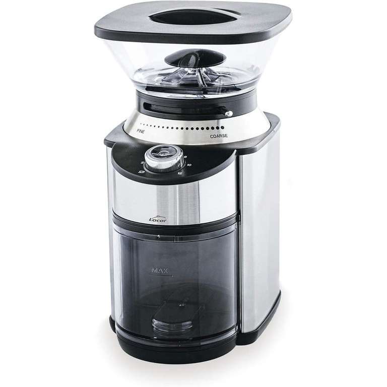 Moulin à café électrique Lacor 69485 Kaldi, plaques coniques en acier inoxydable, 200W à 19.99 €