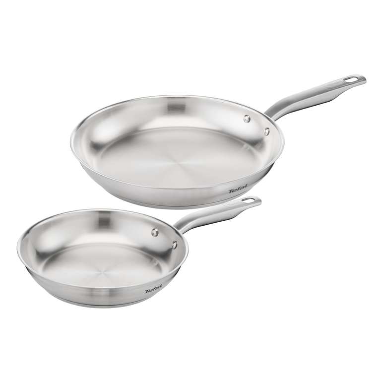 Lot de 2 poêles Tefal Virtuoso - 24/28 cm, Induction, Garantie 10 ans, Acier inoxydable de qualité premium à 39.99 €