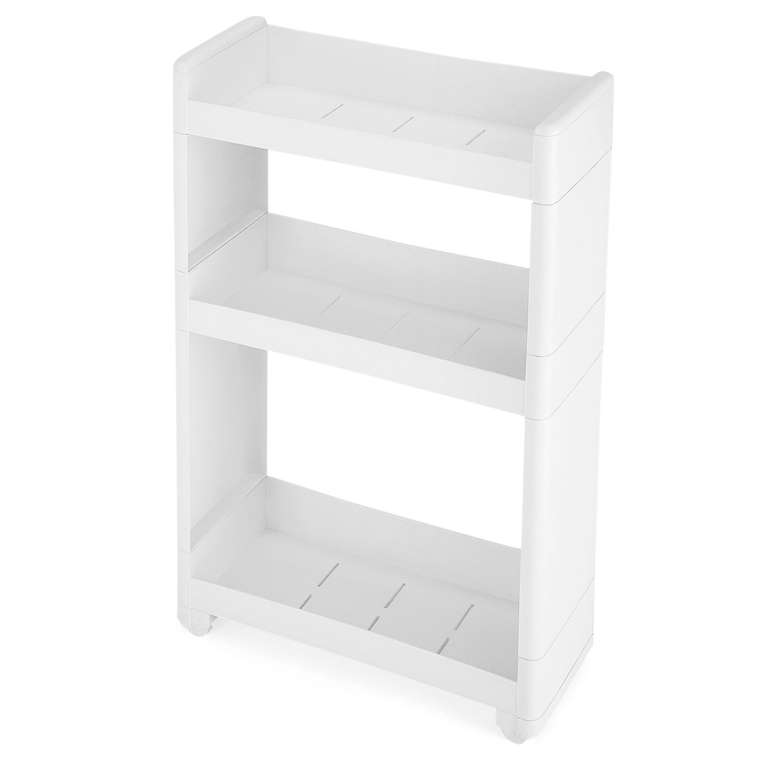 Meuble de Rangement Mobile Songmics - 3 Étagères, Largeur de 17 cm, Blanc à 19.99 €