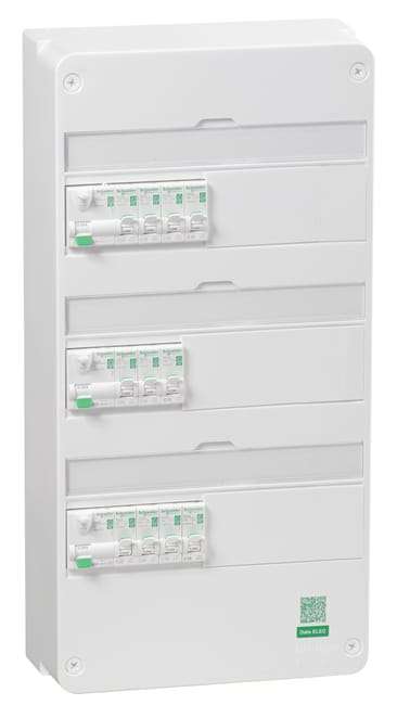 Tableau électrique précâblé Schneider Electric - 3 rangées, Resi9 XE à 299 €