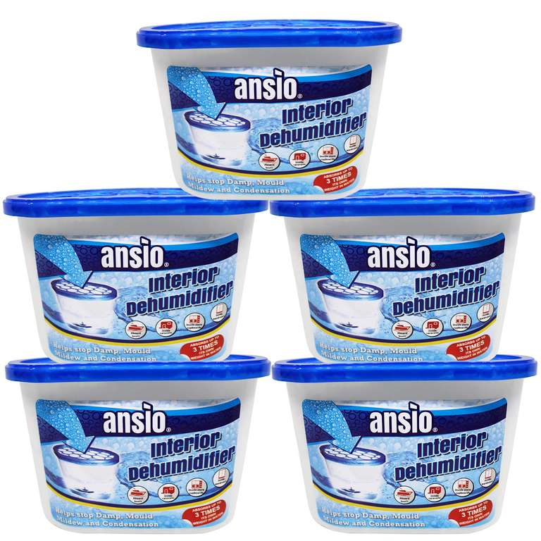 Lot de 5 Déshumidificateurs ANSIO 500 ml à 8.97 €