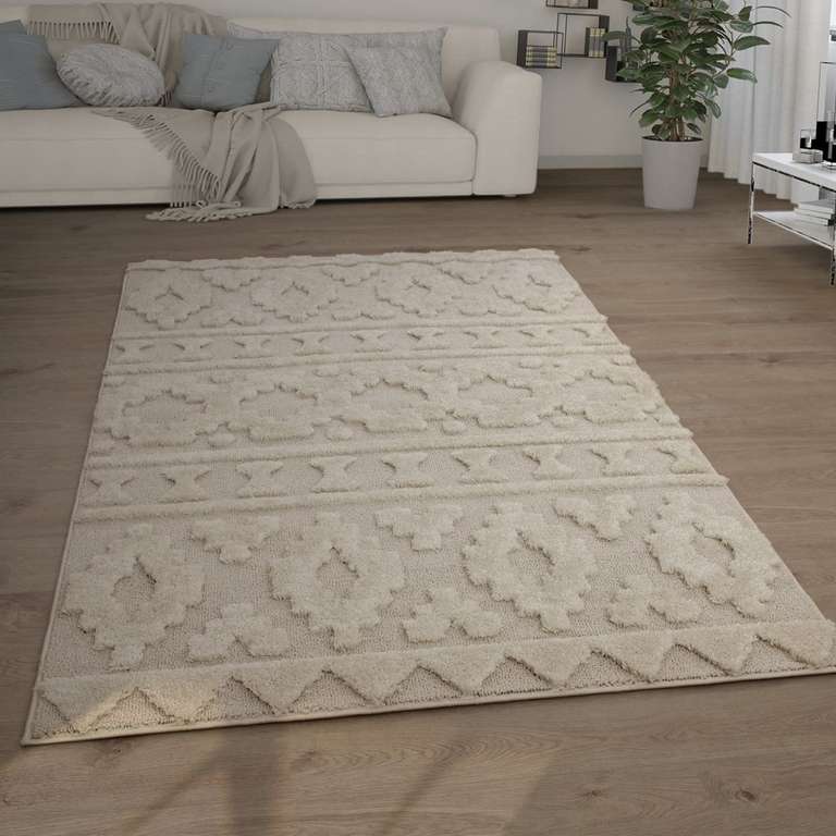 Tapis de salon à poils longs Paco Home Ethno Boho Vintage Soft - 120 x 160cm (Vendeur tiers) à 23.99 €