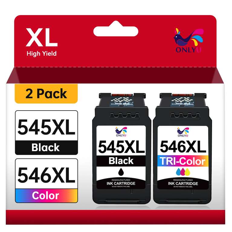 ONLYU PG 545XL CL 546XL Remplacement pour Cartouches d'encre Canon 545-546 XL à 29.99 €