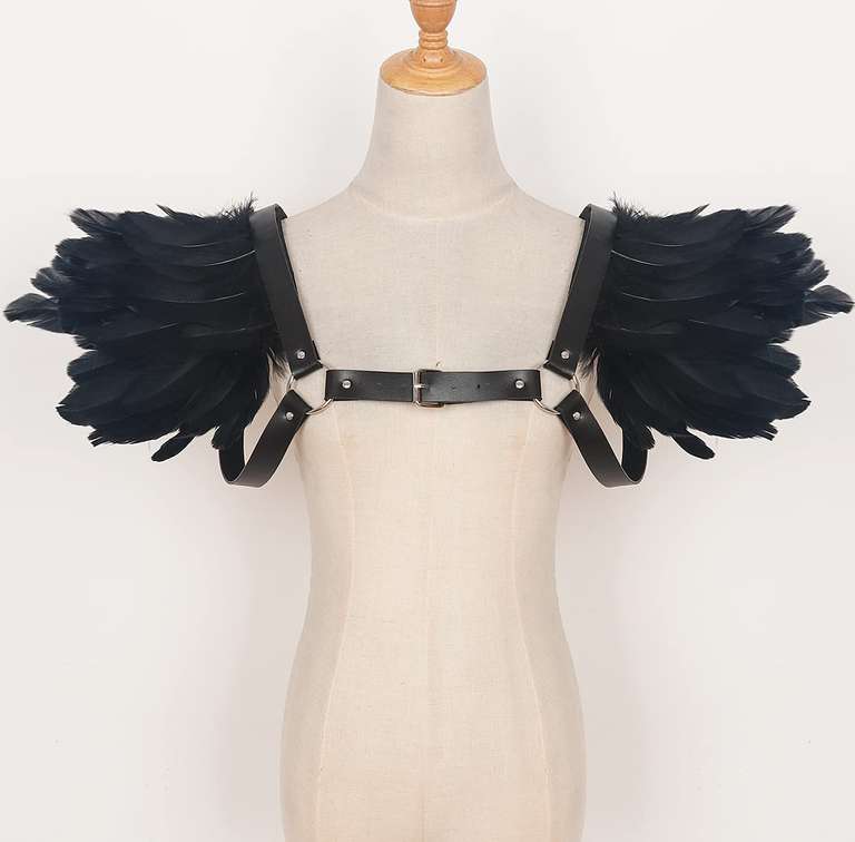 Costume Épaulettes Gothique keland Plume - Haussement D'épaules, Châle (vendeur tiers) à 9.99 €