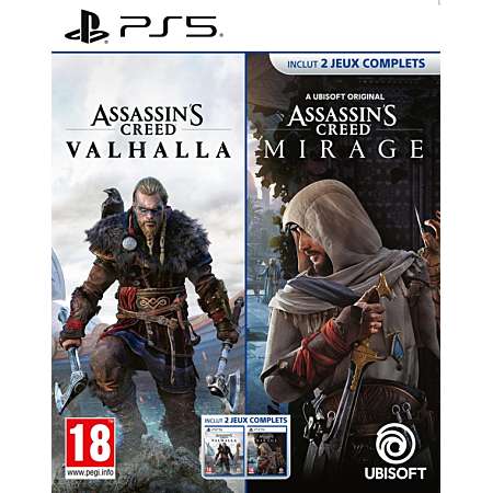 Compilation Assassin's Creed Valhalla + Assassin's Creed Mirage (PS5) à 22.9 €