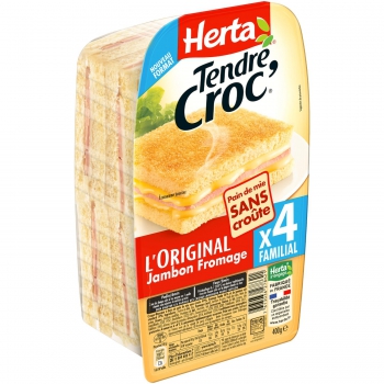 Croque Monsieur jambon fromage sans croute Herta pas cher