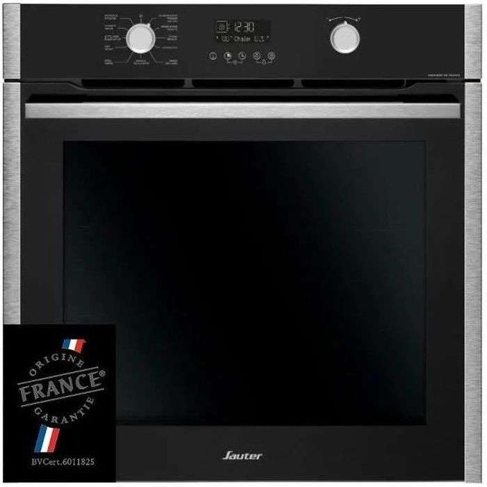 Four encastrable pyrolyse SAUTER SFP932X - Chaleur pulsée - Tournebroche - Porte froide - à 359.99 €