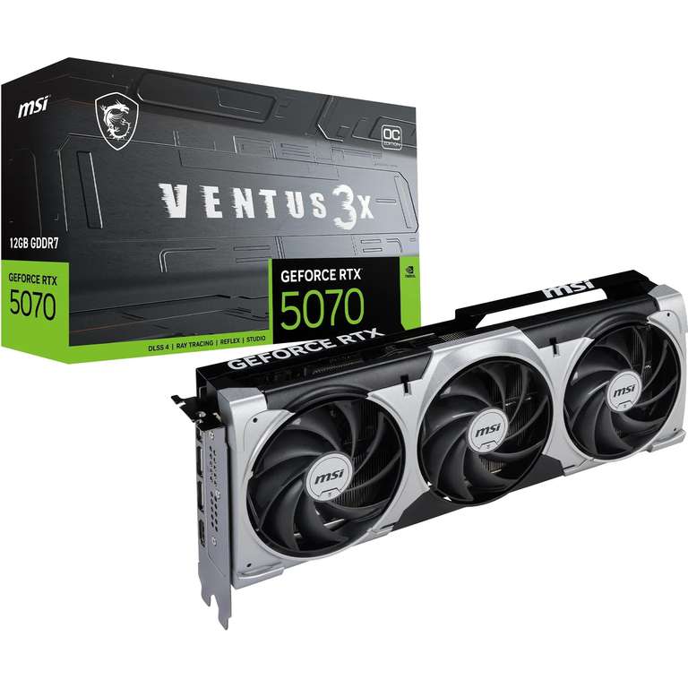 Carte graphique MSI NVIDIA GeForce RTX 5070 12 Go Ventus 3X OC à 570 €