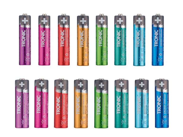 Pack de 8 Piles Tronic AA ou AAA rechargeables à 6.99 €