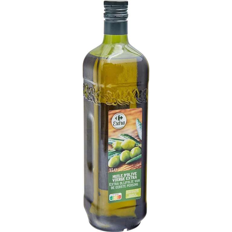 Lot de 4 Bouteilles d'Huile d'olive vierge extra Carrefour - 4 x 1L à 28.47 €