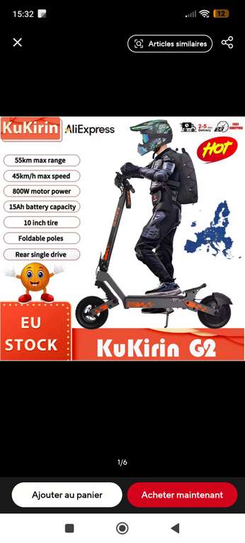 Kukirin g2 à 425 €
