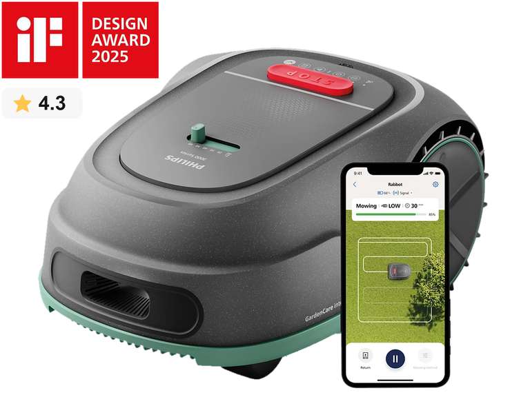 Robot tondeuse GPS & Wifi PHILIPS RSL3000/10 à 299 €