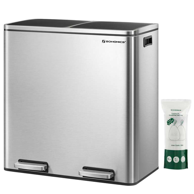 Poubelle à Double Compartiment - 2 x 30L (Vendeur tiers) à 99.99 €