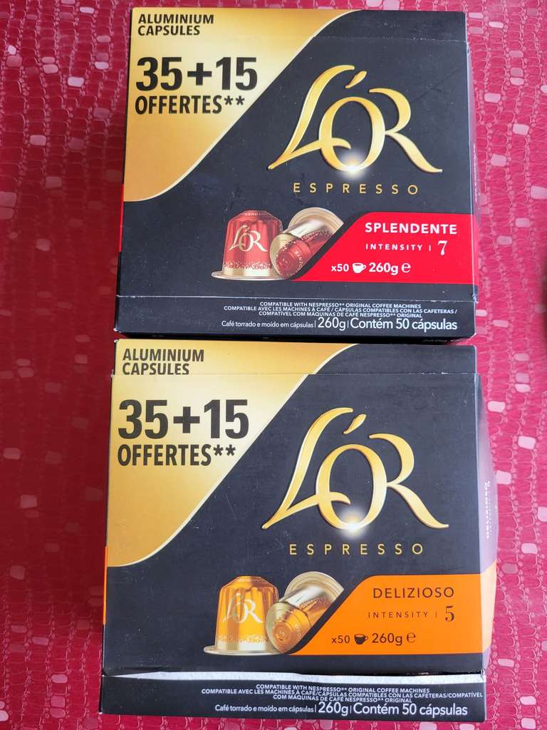 Capsules compatibles Nespresso L'or à 9.99 €