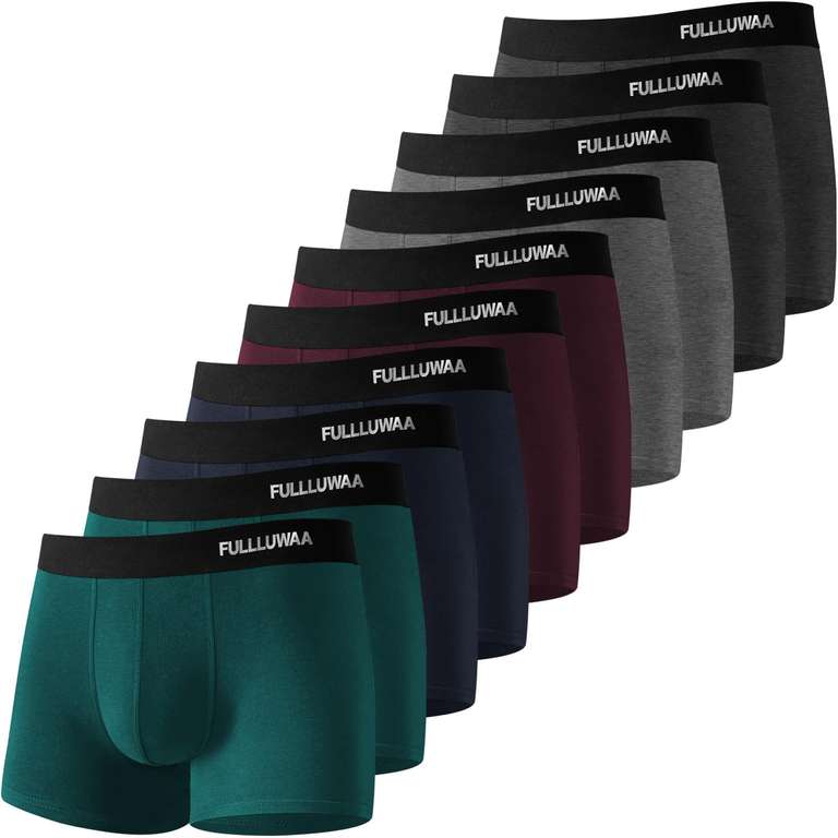 Lot de 10 Boxers Fullluwaa Homme Coton, Confortable et Doux (Vendeur Tiers) à 28.49 €