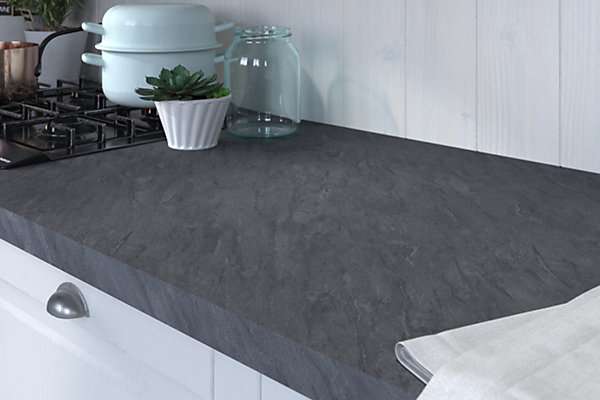 Plan de travail stratifié Galaxie - Décor Béton, L.240 x l.63,5 x Ep 2,8 cm à 39.9 €