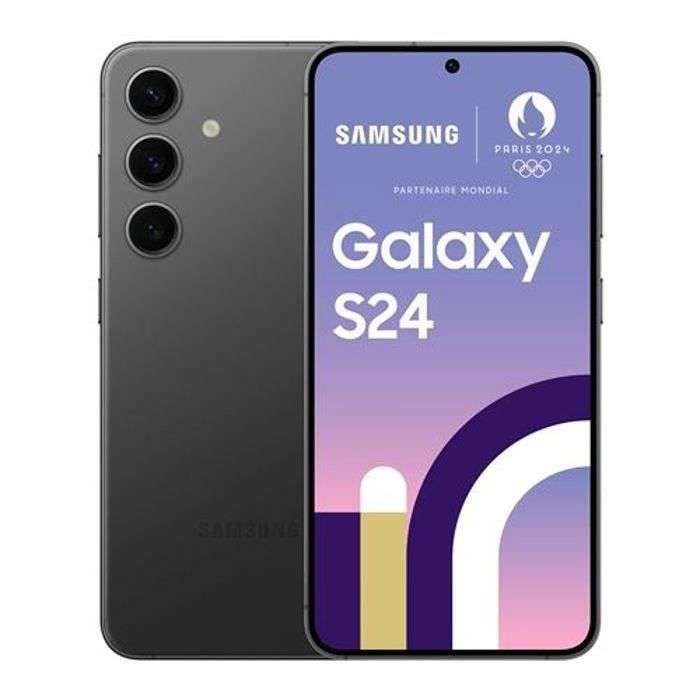 Samsung Galaxy S24 Noir 128 GO, modèle européen (vendeur tiers, expédié par Cdiscount) à 365.9 €