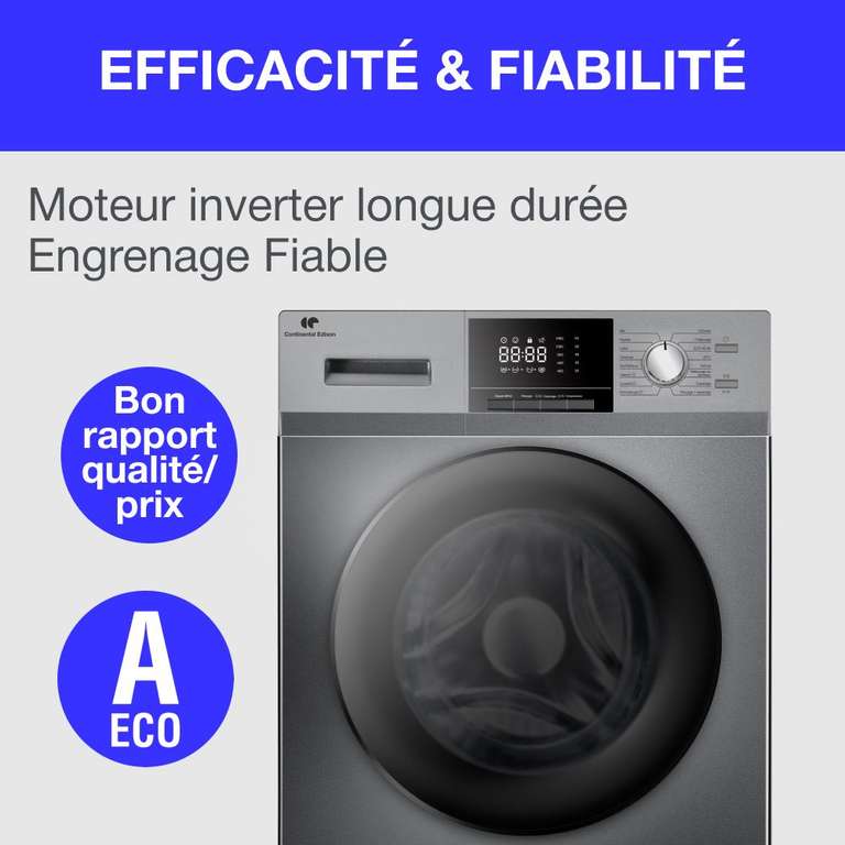 Lave-linge hublot CONTINENTAL EDISON CELL10140S2 - 10 kg - à 289.99 €