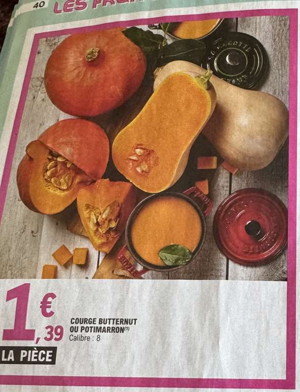 Courge Butternut ou Potimarron (l’unité) - Sélection de magasins en Occitanie à 1.39 €