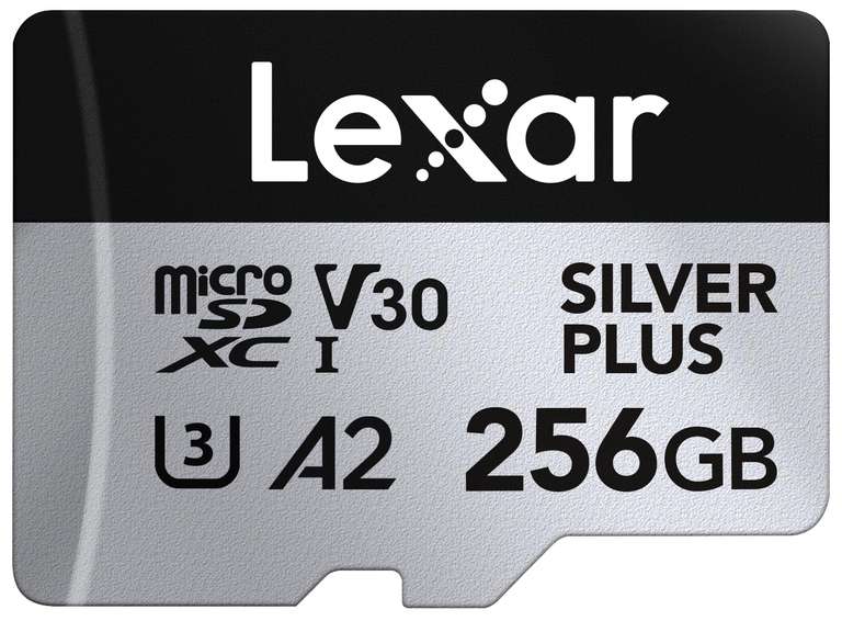 Carte Mémoire Micro SD Lexar Silver Plus - 256 Go, écriture 150mo/s (Vendeur Tiers) à 27.99 €